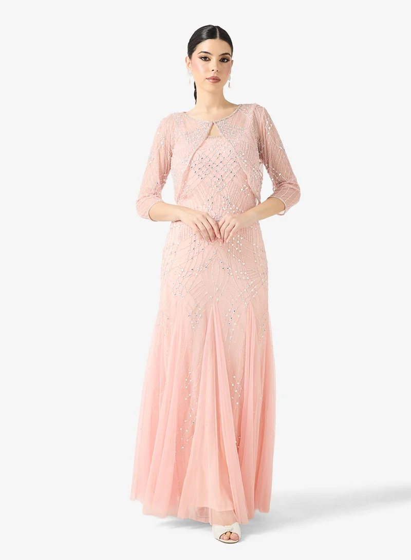 Namshi x  Embellished Evening Dress With Bolero for Women | Best Price UAE